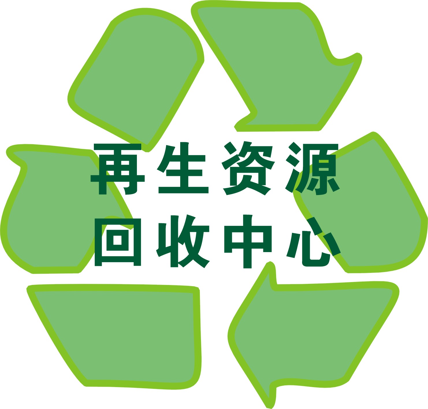 回收标志绿色白色